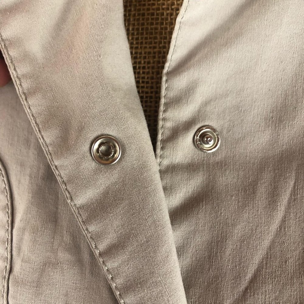 Mexx Beige Button Front Long Sleeve Jacket Sz 12 - Picture 7 of 11